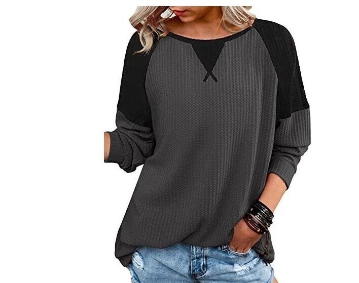 Round Neck Long Sleeved Casual Sweater