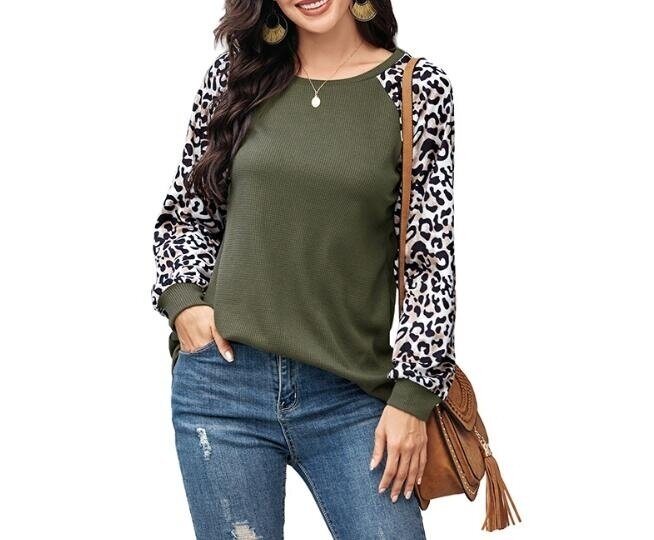 Leopard Print long-sleeved Tunics