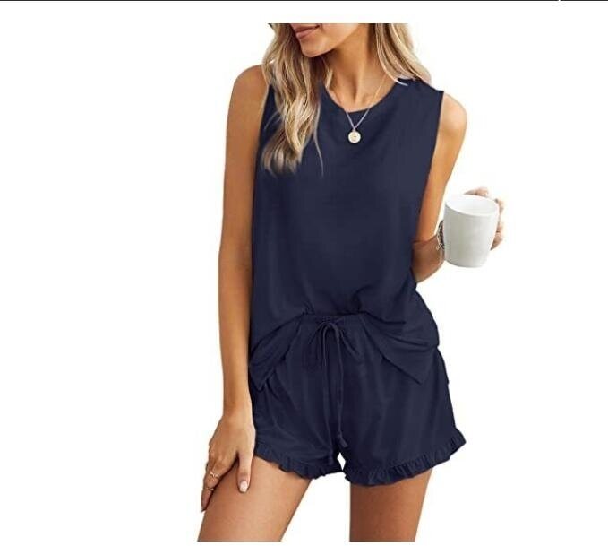 2 Piece Sleepwear Sleeveless Tank and Shorts Pajamas