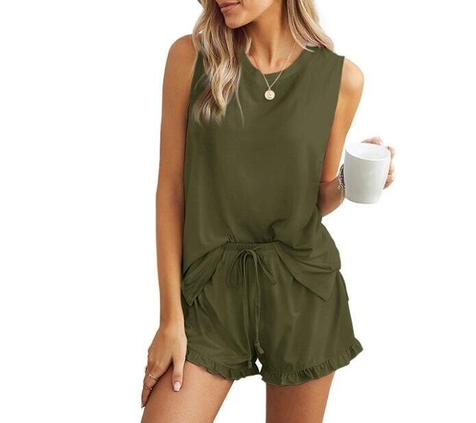 2 Piece Sleepwear Sleeveless Tank and Shorts Pajamas