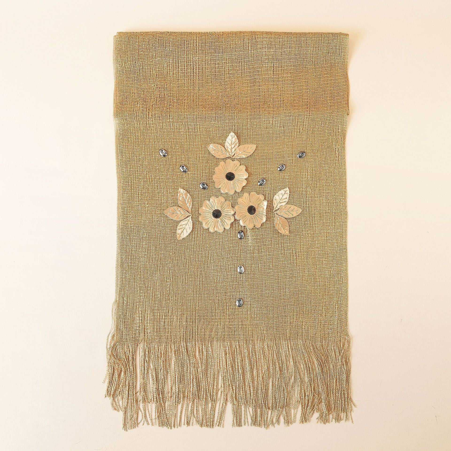 women's spring and autumn fashion long fringed scarf