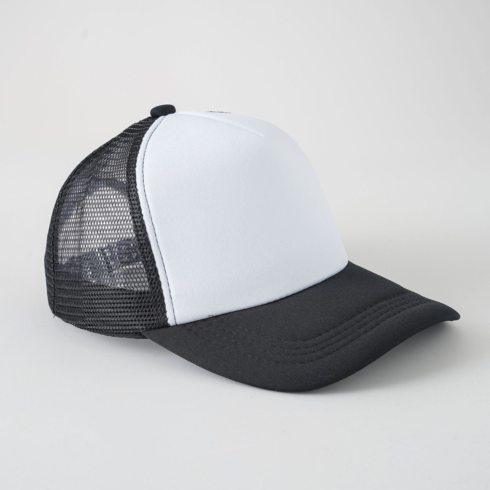 Outdoor hat simple monochrome travel team hat color matching sponge mesh hat breathable new style