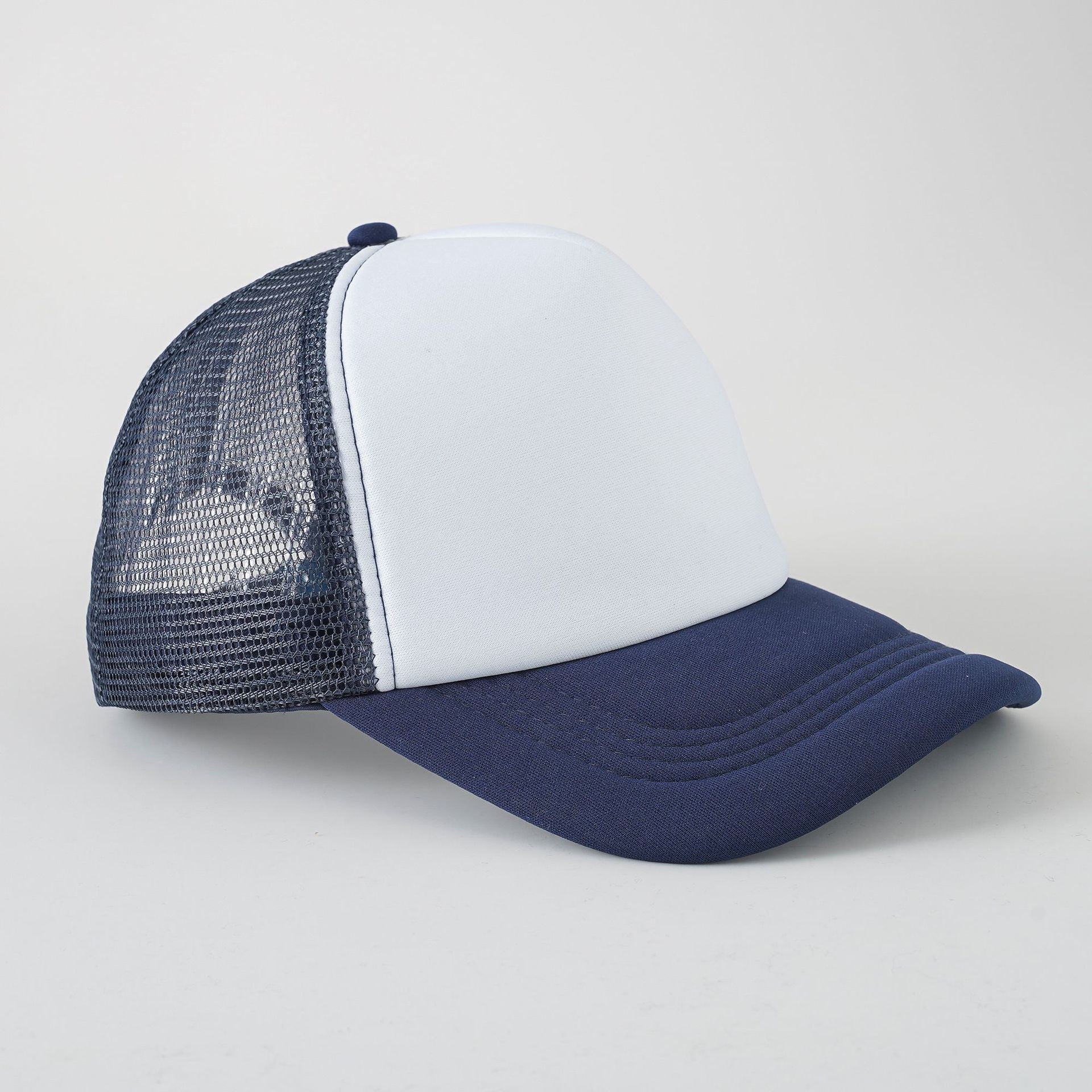 Outdoor hat simple monochrome travel team hat color matching sponge mesh hat breathable new style