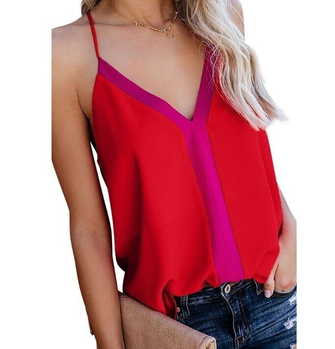 Women's Cami Tank Casual V Neck Tank Tops Summer Sleeveless Shirts Blouses