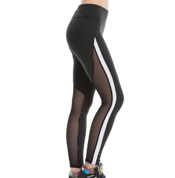 Women's High Waisted Leggings & Mesh Sport Yoga Leggings for Causal