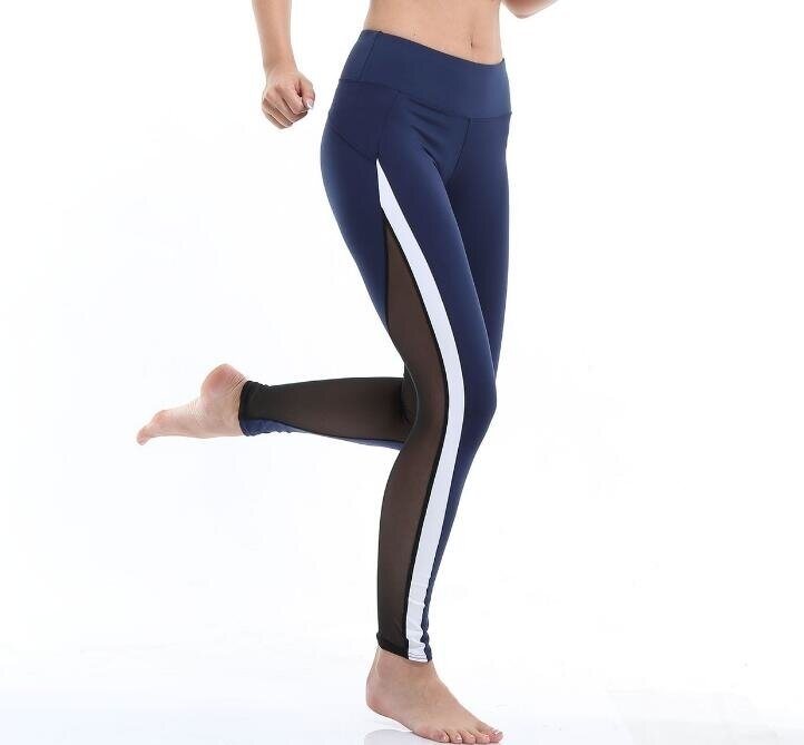 Women's High Waisted Leggings & Mesh Sport Yoga Leggings for Causal