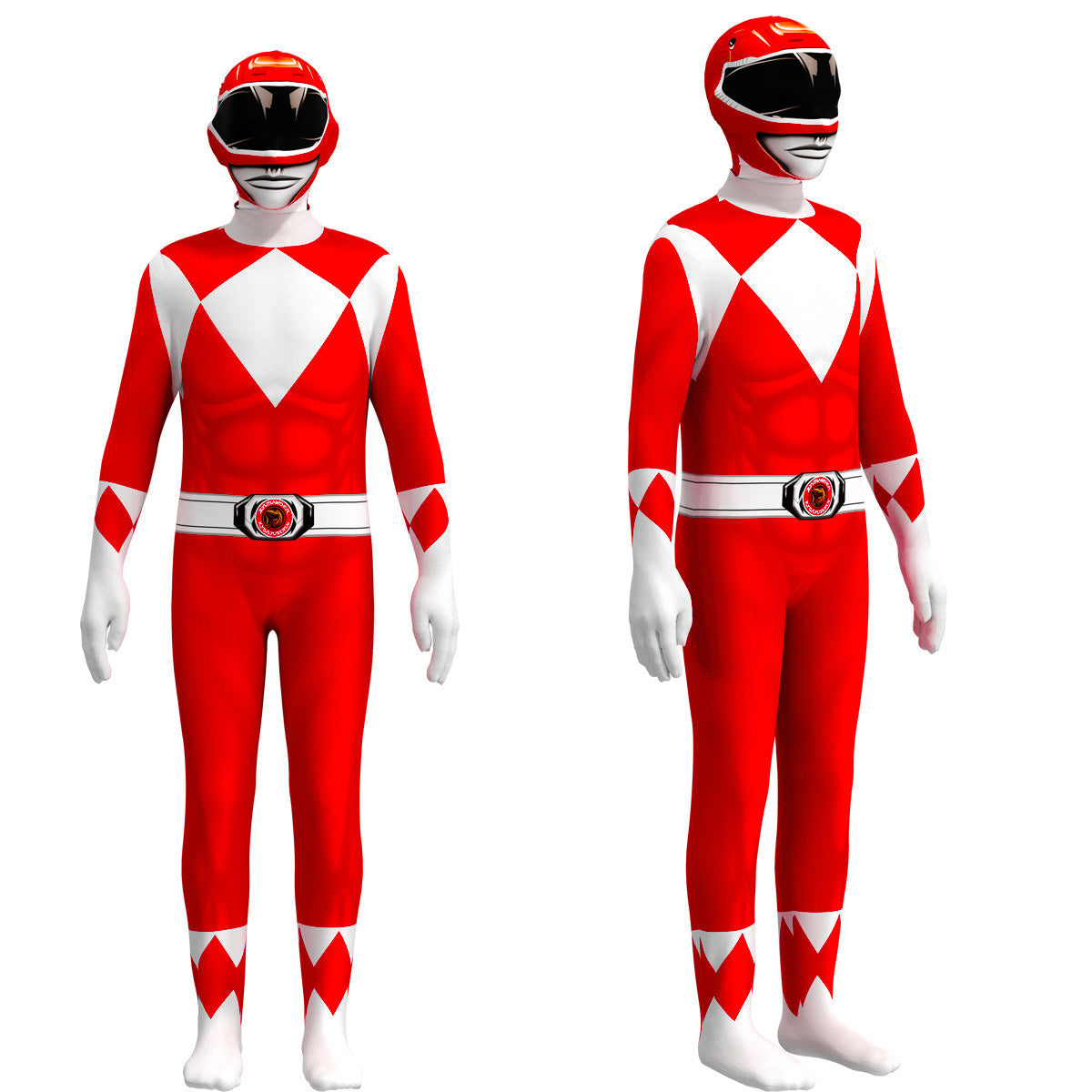 BKQU Fantasia Power Samurai Rangers Cosplay Costume Adult Kids Morpher Mighty Morphin Superhero Jumpsuit Zentai Halloween Suit