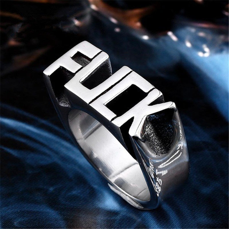Fashion Vintage Letter F-U-C-K Ring
