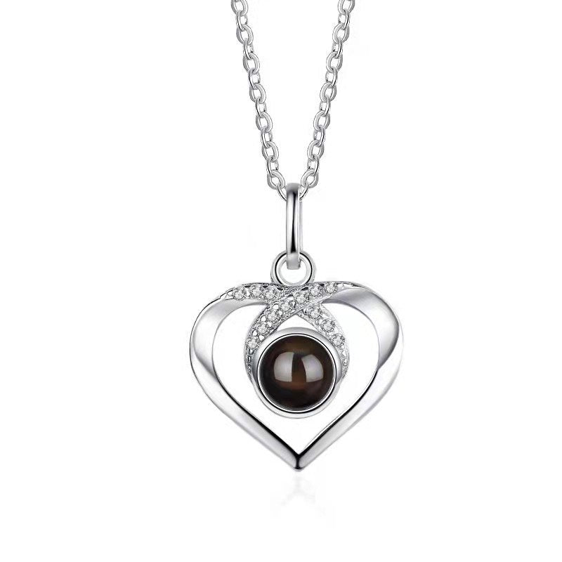 100 Languages - I Love You - Heart Projection Necklace