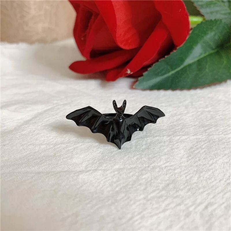Halloween Ornament Dark Personality Gothic Bat Ring