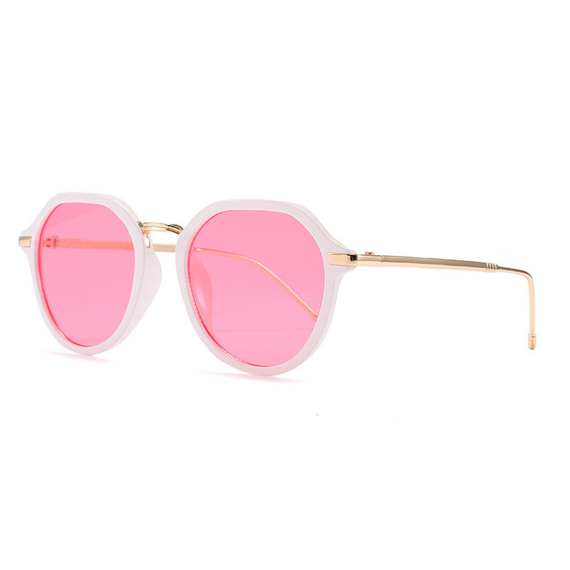 Women Sunglasses Fashion Round Sunglass Candy Color Frame Sun Glasses Retro Men UV400 Black Clear Shades Eyewear