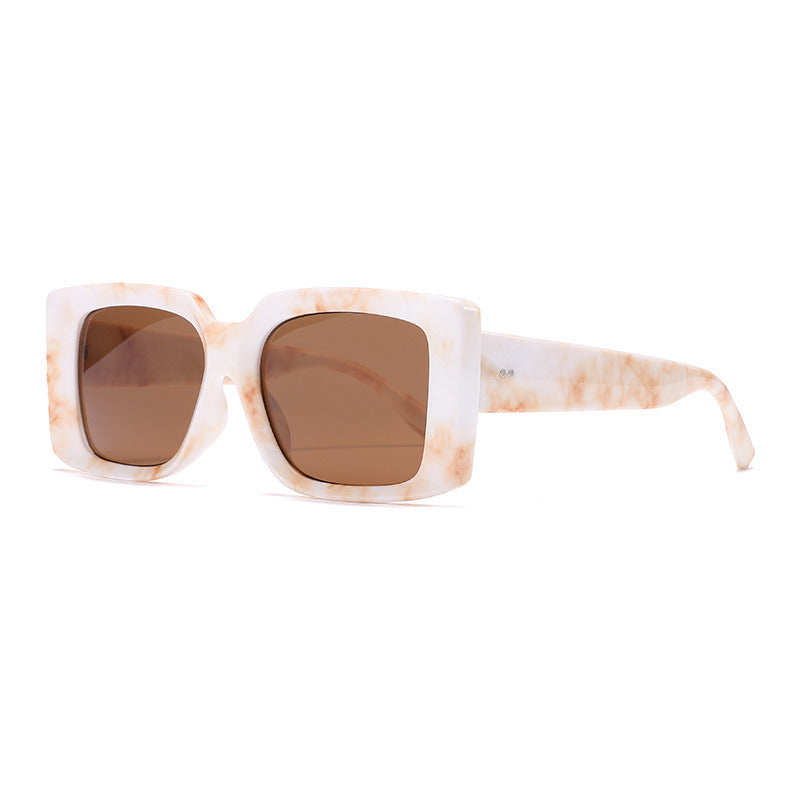 Women Sunglasses Fashion Square Sunglass Leopard Large Frame Candy ColorSun Glasses Retro UV400 Fradients Shades Eyewear