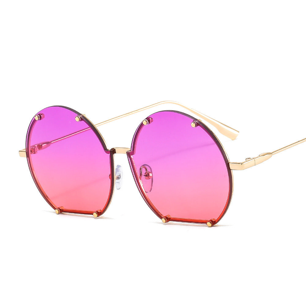 Fashion Round Sunglasses Women Irregular Sunglass Vintage Sun Glass Men Hip Pop Brand Designer Eyewear UV400 Gradient Shades