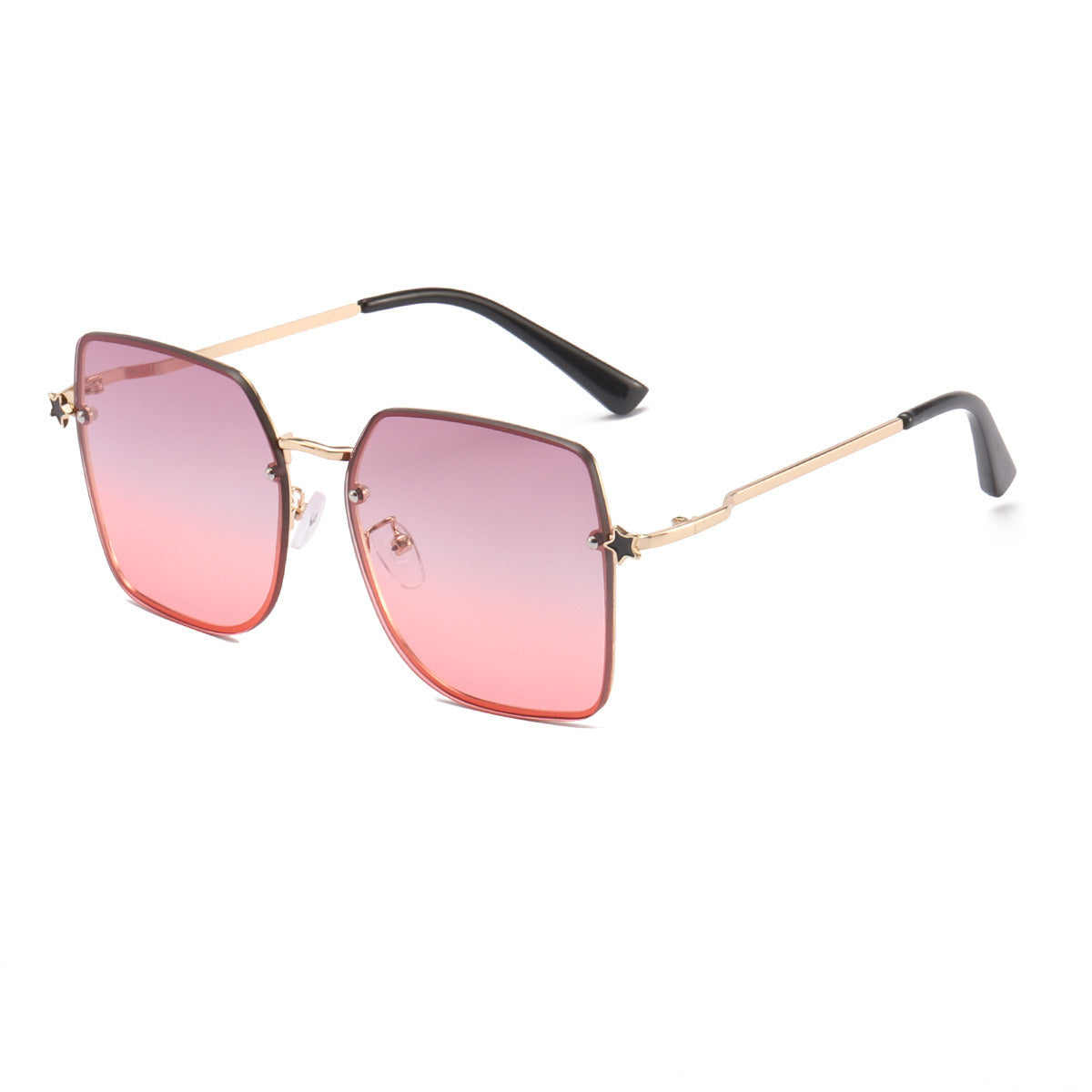 Fashion Square Sunglasses Women Oversized Sunglass Vintage Alloy Sun Glass Men Eyewear UV400 Gradient Ocean Shades