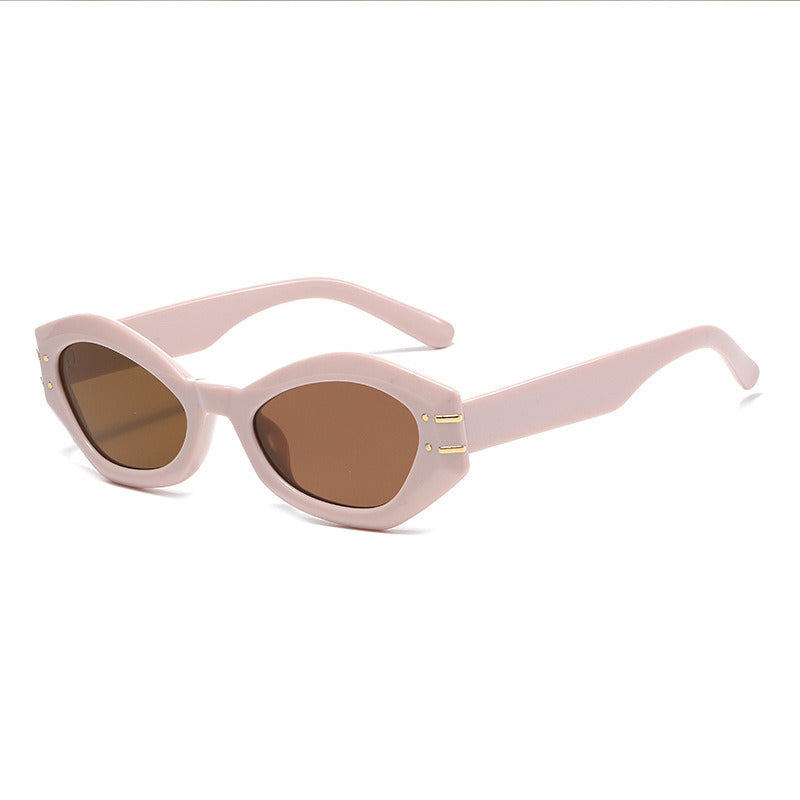 Fashion Cat Cye Sunglasses Women Irregular Sunglass Vintage Sun Glass Men Luxury Brand Design Eyewear UV400 Gradient Brown Shade