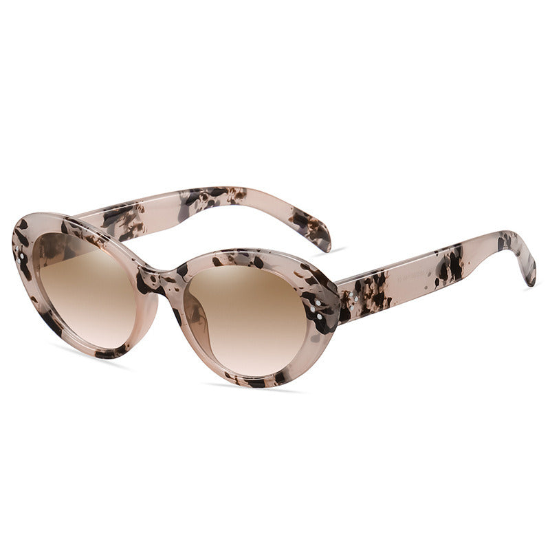 Fashion Cat Eye Sunglasses Women Rivets Glasses Retro Leopard Sunglass Luxury Designer Eyewear UV400 Sun Glass Gradient Shades