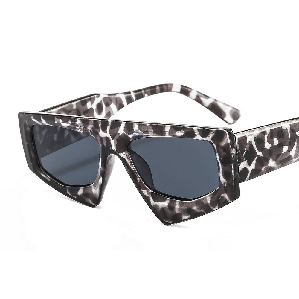 Irregular Sunglasses Fashion Oversized Sun Glasses Leopard Women Sunglass Female Luxry Brand UV400 Shades Clean Lens Eyewear