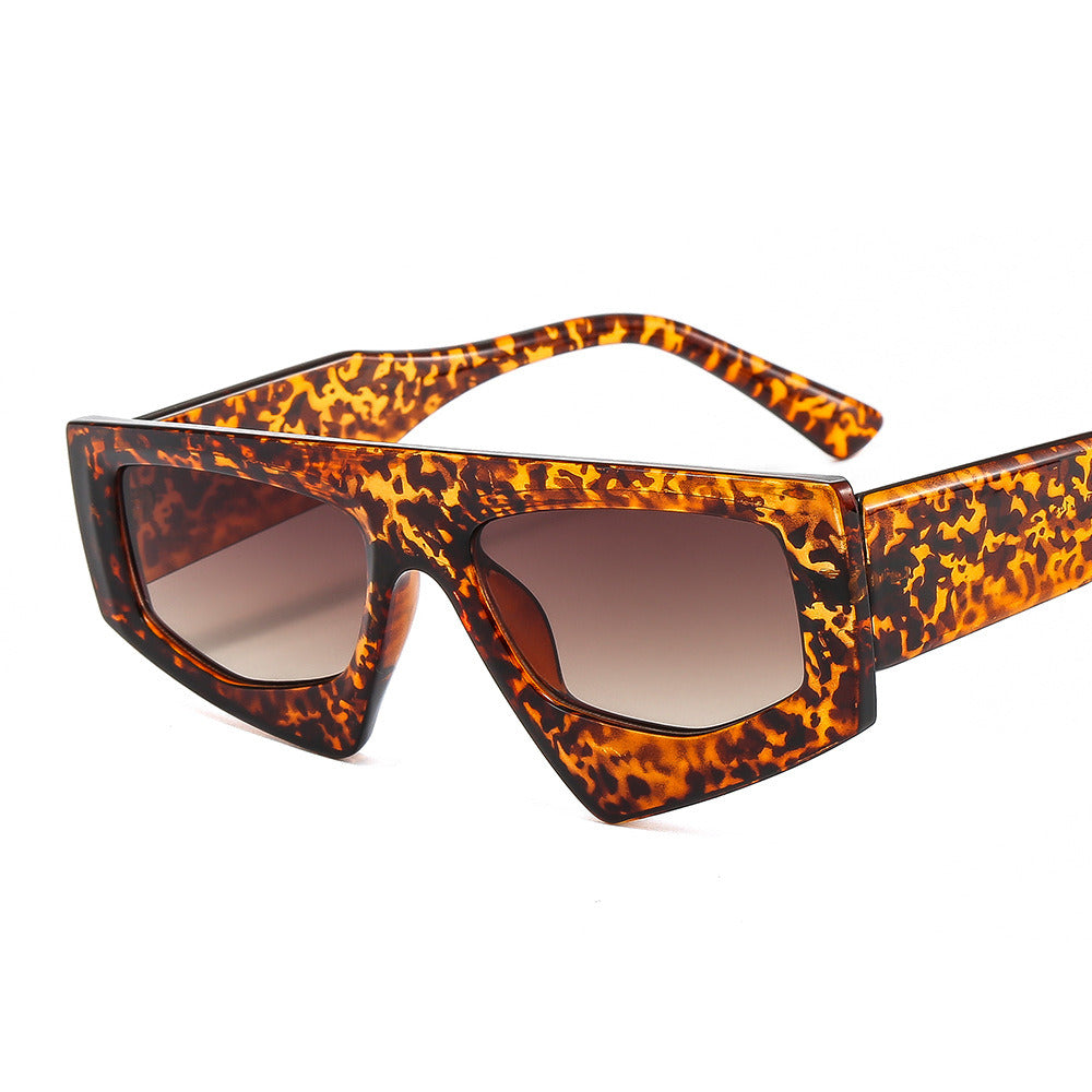 Irregular Sunglasses Fashion Oversized Sun Glasses Leopard Women Sunglass Female Luxry Brand UV400 Shades Clean Lens Eyewear