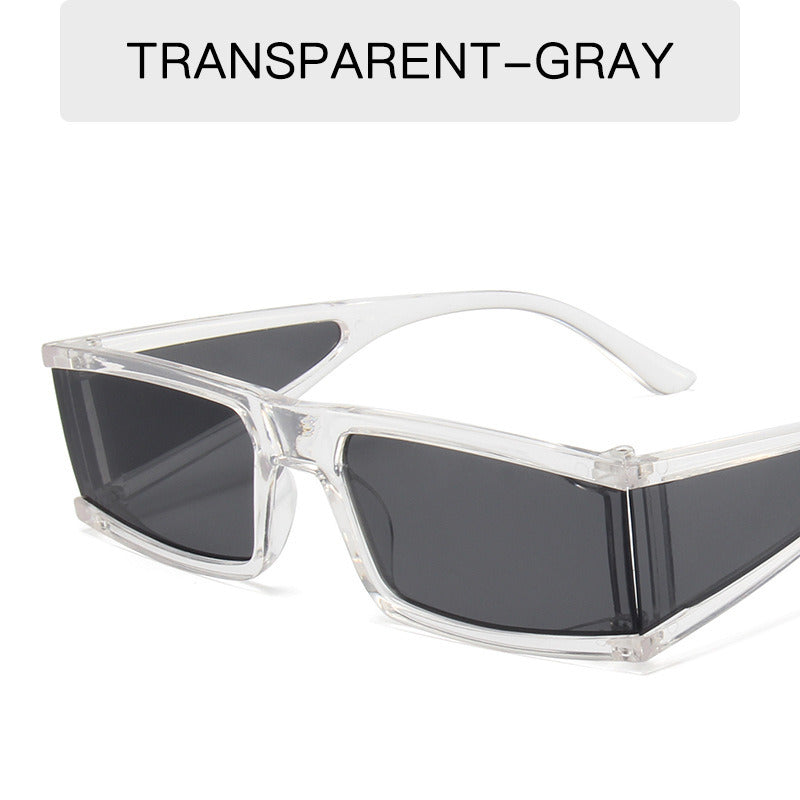 Fashion Rectangle Sunglasses Women Small Sunglass Vintage Sun Glass Men INS Silver Eyewear UV400 Black Brown Shades