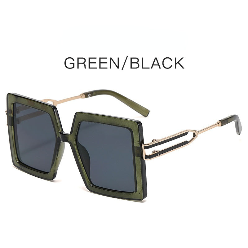 Fashion Square Sunglasses Women Oversizzed Sunglass Vintage Sun Glass Men Hollow Out Brand Design Eyewear UV400 Gradient Shades