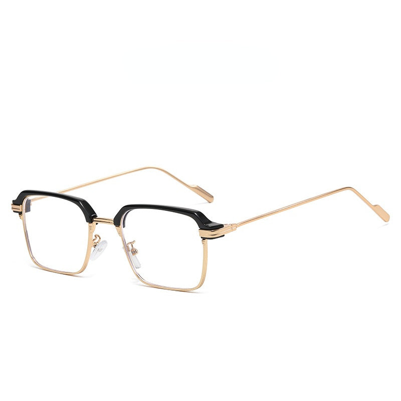 Fashion Semi Rimless Rectangle Blue Light Blocking Glasses Women Men Clear Lens Frame Optical Spectacle Goggles Female Eyeglass