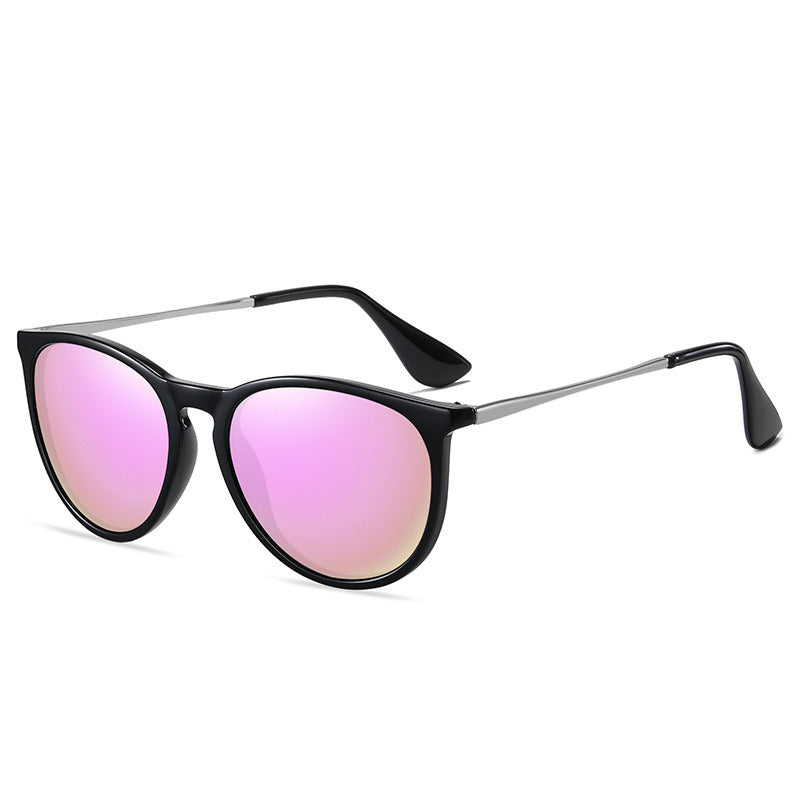 Round Polarized Sunglasses Fashion Sun Glasses Women Dazzle Sunglass Retro Black Shades Men Luxry Brand UV400 Driving Eyewear