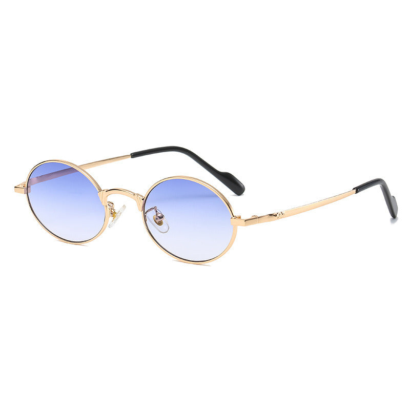 Fashion Hip Pop Round Sunglasses Women Mental Sunglass Vintage Sun Glass Men Luxury Brand Design Eyewear UV400 Gradient Shades