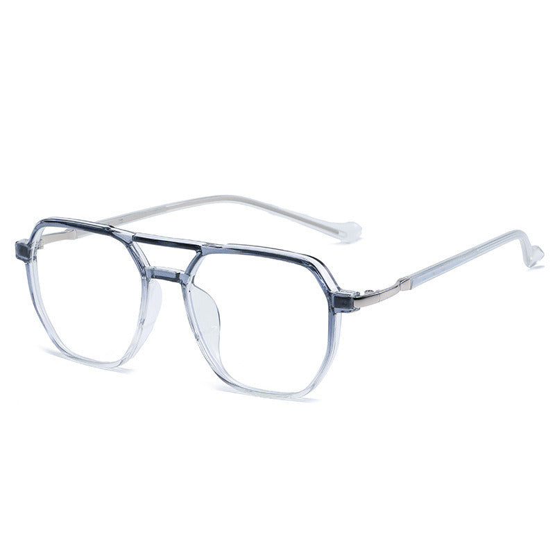 Fashion Polygonal Square Myopia Glasses Frame Women Men Clear Lens Double Bridge Glasses Optical Spectacle Goggles