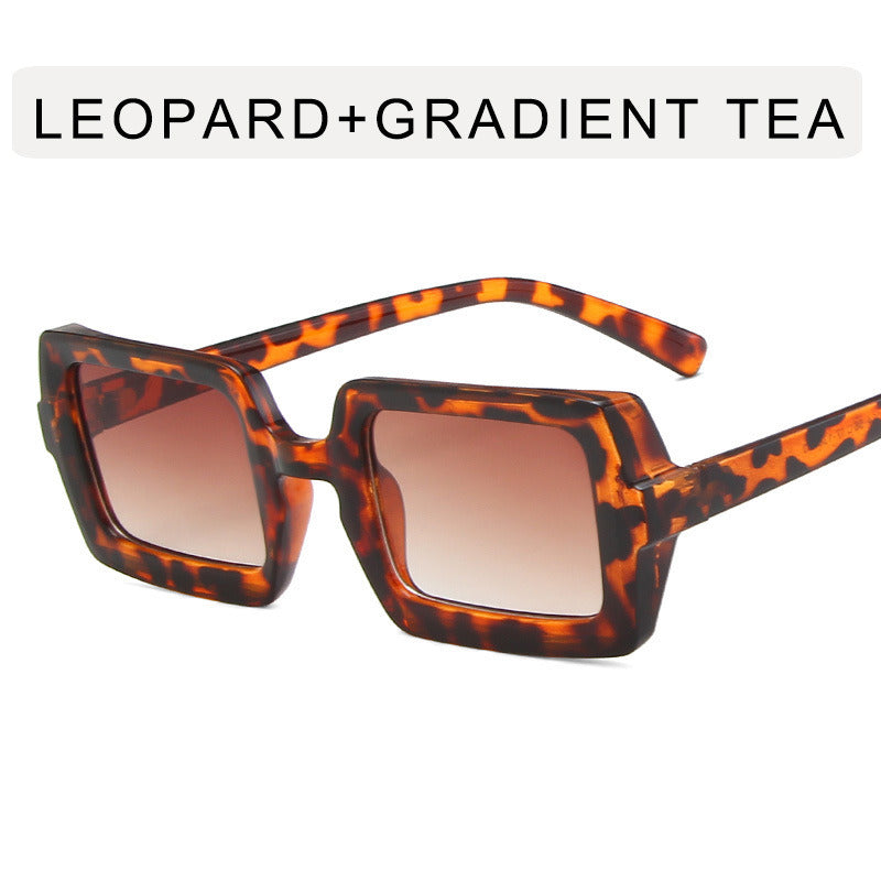 Fashion Rectangle Sunglasses Women Leopard Glasses Retro Sunglass Men Luxury Designer Eyewear UV400 Sun Glass Gradient Shades