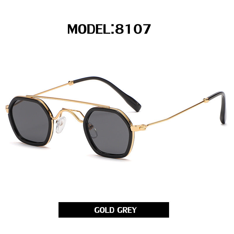 Fashion Steamepunk Sunglasses Women Polygonal Glasses Retro Sunglass Men Luxury Gold Eyewear UV400 Sun Glass Tansparent Shades