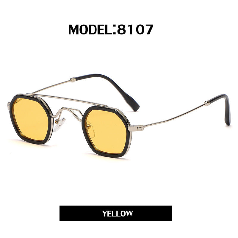 Fashion Steamepunk Sunglasses Women Polygonal Glasses Retro Sunglass Men Luxury Gold Eyewear UV400 Sun Glass Tansparent Shades