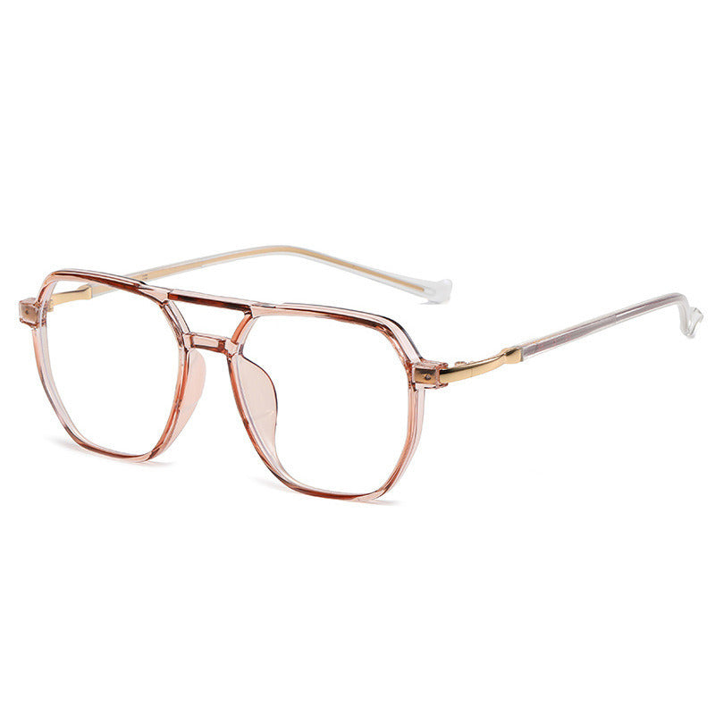 Fashion Polygonal Square Myopia Glasses Frame Women Men Clear Lens Double Bridge Glasses Optical Spectacle Goggles