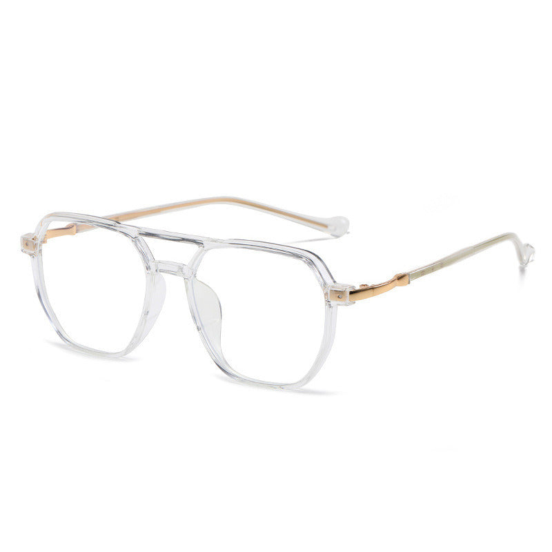 Fashion Polygonal Square Myopia Glasses Frame Women Men Clear Lens Double Bridge Glasses Optical Spectacle Goggles