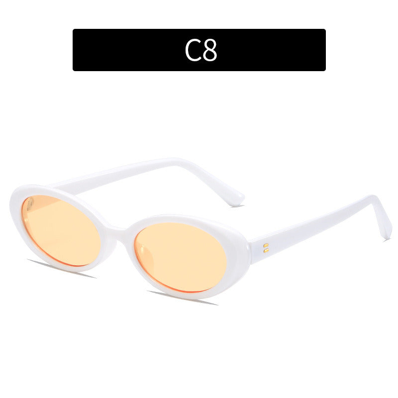 Fashion Oval Sunglasses Women Small Frame Sunglass Candy Color Sun Glass Female Luxury Brand Design Eyewear UV400 Gradient Shade