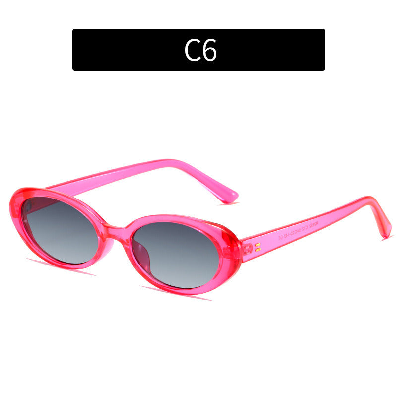 Fashion Oval Sunglasses Women Small Frame Sunglass Candy Color Sun Glass Female Luxury Brand Design Eyewear UV400 Gradient Shade