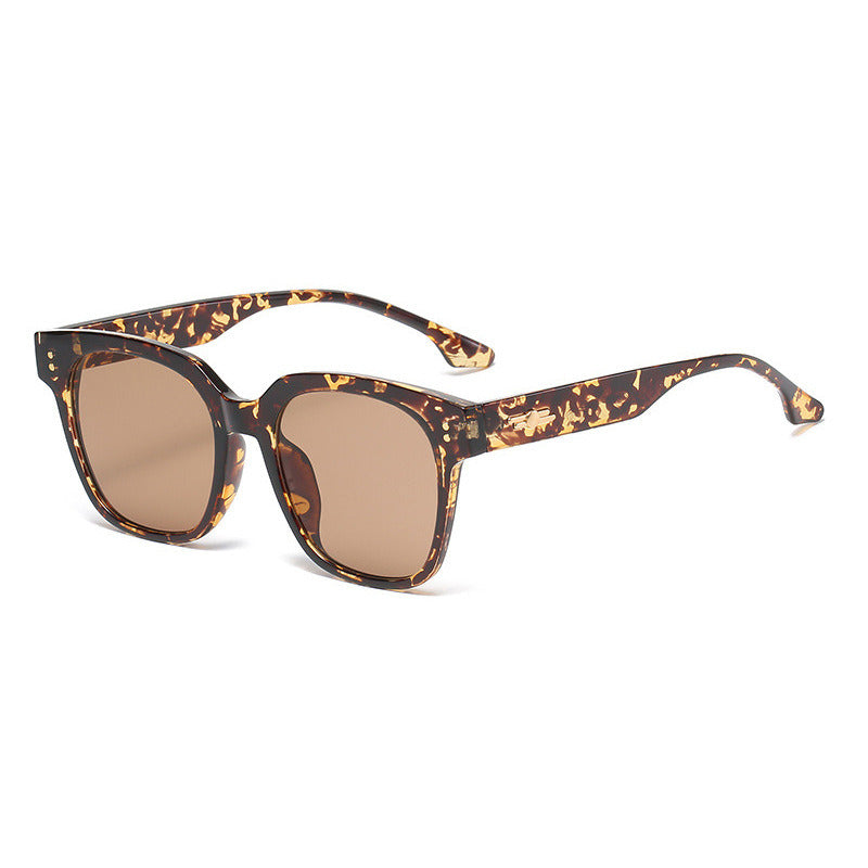 Fashion Square Sunglasses Women Rivets Glasses Retro Leopard Sunglass Men Luxury Designer Eyewear UV400 Sun Glass Clear Shades