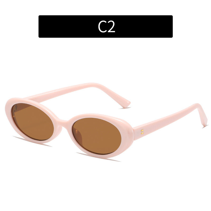 Fashion Oval Sunglasses Women Small Frame Sunglass Candy Color Sun Glass Female Luxury Brand Design Eyewear UV400 Gradient Shade