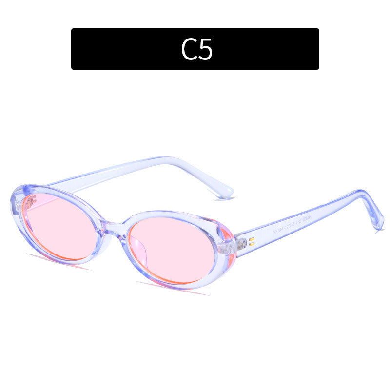 Fashion Oval Sunglasses Women Small Frame Sunglass Candy Color Sun Glass Female Luxury Brand Design Eyewear UV400 Gradient Shade