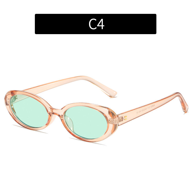 Fashion Oval Sunglasses Women Small Frame Sunglass Candy Color Sun Glass Female Luxury Brand Design Eyewear UV400 Gradient Shade