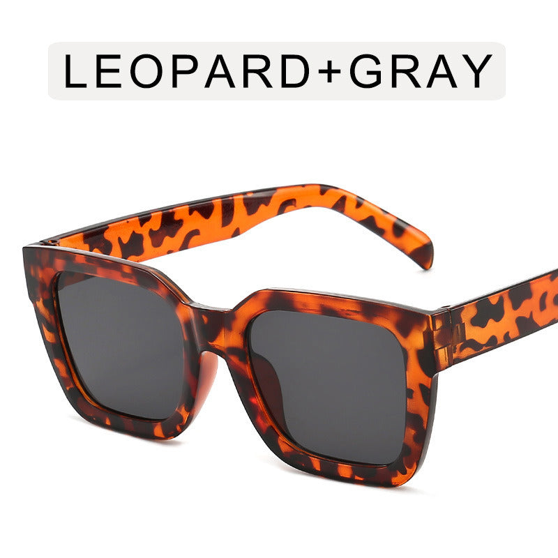 Fashion Suqare Sunglasses Women Leopard Sunglass Vintage Sun Glass Female Luxury Brand Design Eyewear UV400 Gradient Gray Shades