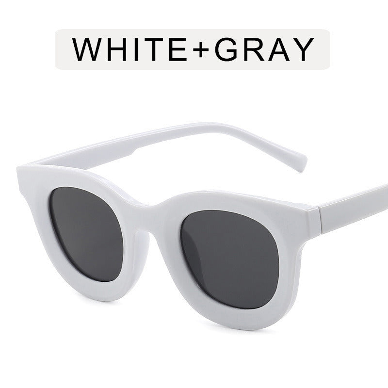 Fashion Round Sunglasses Women Concave Small Rrame Sunglass Vintage Men Brand Design Eyewear Gradient Shades UV400 Sun Glass