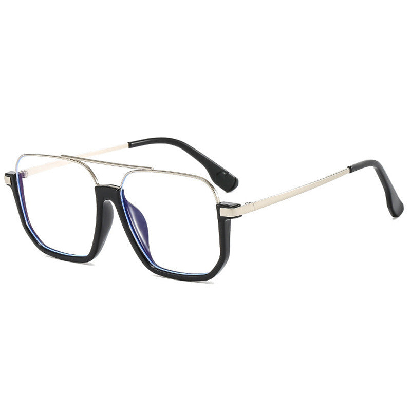 Fashion Double Bean Square Anti-blue Light Glasses Women Men Clear Lens Blue Light Blocking Glass Frame Optical Spectacle Goggle