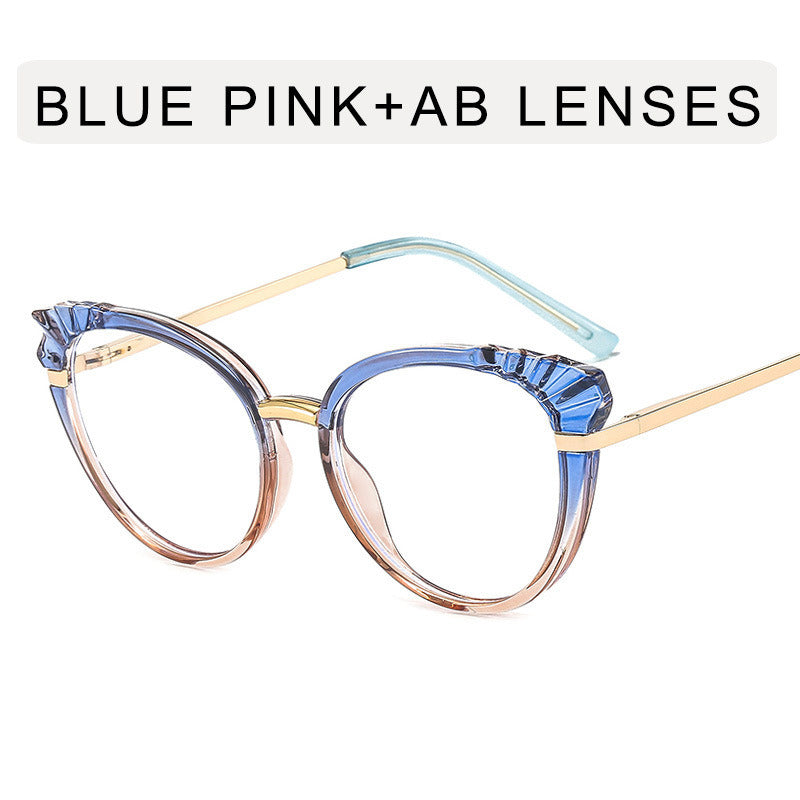 Cat Eye Blue Light Blocking Glasses Women Men Clear Lens Anti-blue Light Glass Frame Optical Spectacle Goggles Female Eyeglass