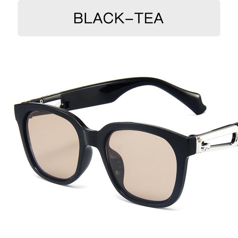 Fashion Square Sunglasses Women Metal Clasp Glasses Retro Sunglass Female Luxury Designer Eyewear UV400 Sun Glass Brown Shades