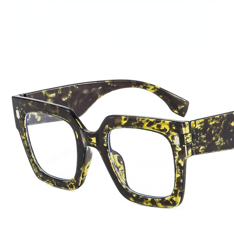 Fashion Square Myopia Glasses Frame Women Men Clear Lens Glasses Optical Spectacle Goggles Female Leopard Eyeglass