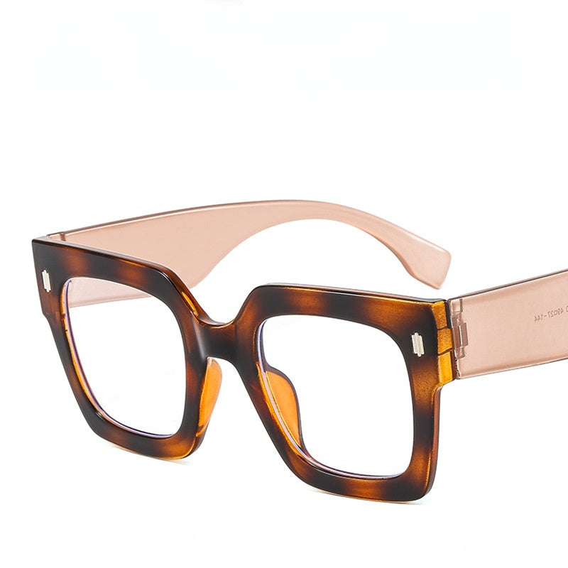 Fashion Square Myopia Glasses Frame Women Men Clear Lens Glasses Optical Spectacle Goggles Female Leopard Eyeglass