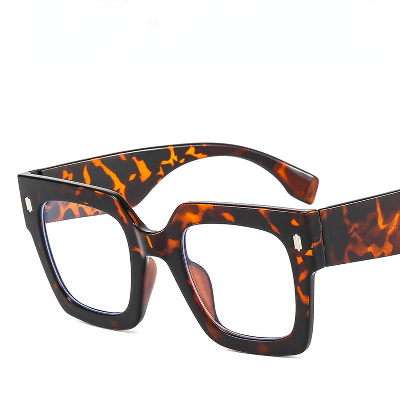 Fashion Square Myopia Glasses Frame Women Men Clear Lens Glasses Optical Spectacle Goggles Female Leopard Eyeglass