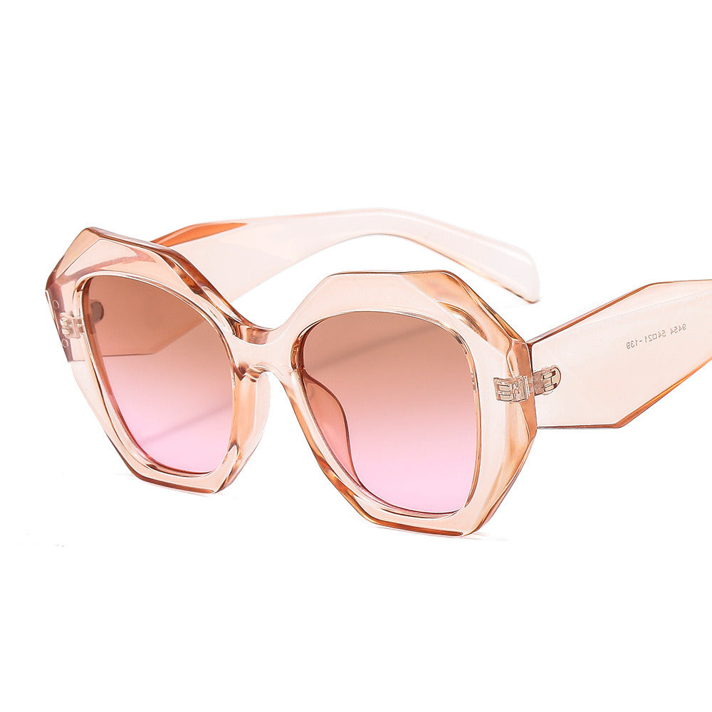 Fashion Polygonal Sunglasses Women Large Frame Glasses Retro Sunglass Female Luxury Brand Design Eyewear UV400 Sun Glass Shades