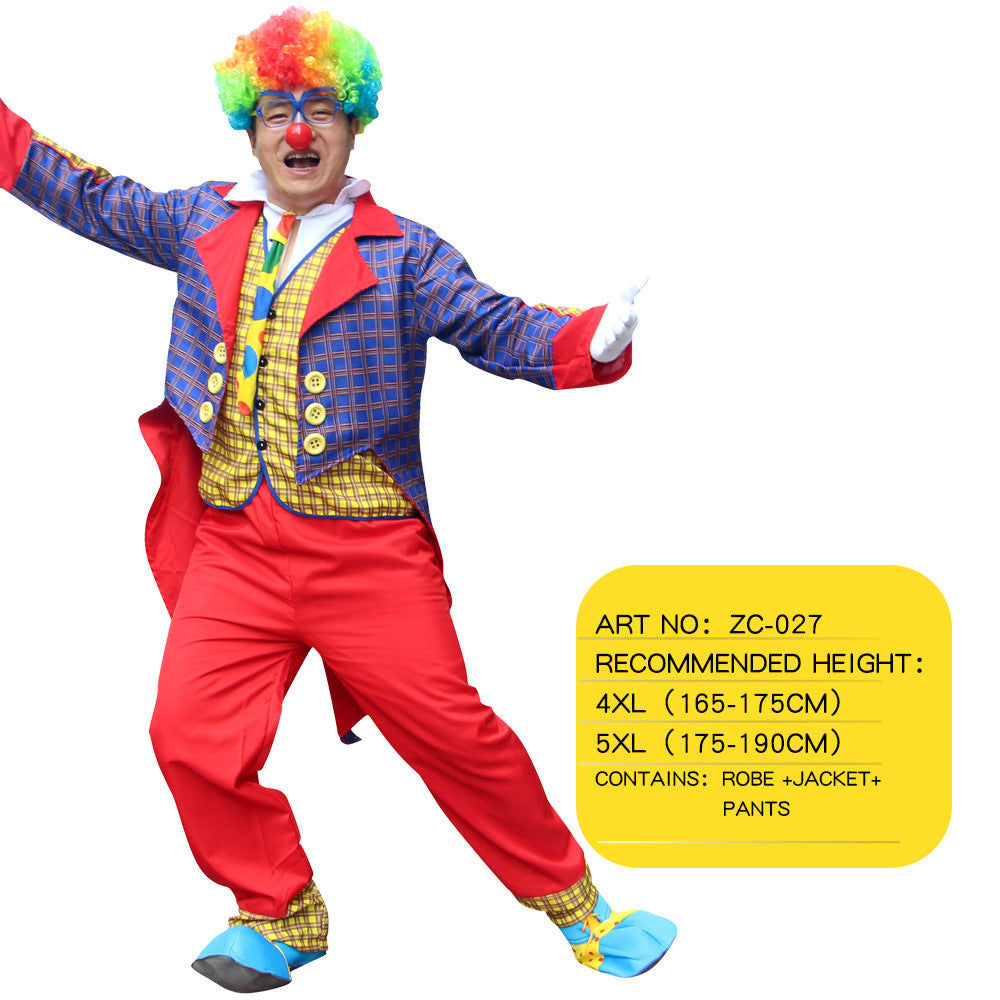 Halloween Adult Funny Circus Clown Naughty Cosplay Costumes For Men Women Carnival Christmas Party Clown Costume No Wig