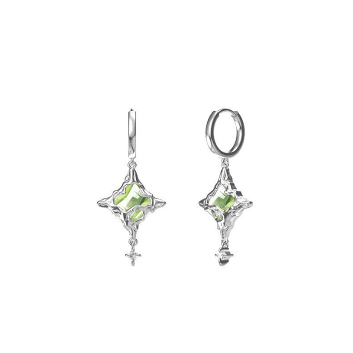 Star Drop Dangle Earrings Crystal Fashion Jewelry for Women